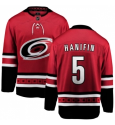 Men's Carolina Hurricanes #5 Noah Hanifin Fanatics Branded Red Home Breakaway NHL Jersey Men's Carolina Hurricanes #5 Noah Hanifin Fanatics Branded Red Home Breakaway NHL Jersey