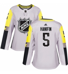 Women's Adidas Carolina Hurricanes #5 Noah Hanifin Authentic Gray 2018 All-Star Metro Division NHL Jersey Women's Adidas Carolina Hurricanes #5 Noah Hanifin Authentic Gray 2018 All-Star Metro Division NHL Jersey