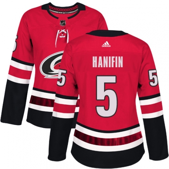 Women's Adidas Carolina Hurricanes #5 Noah Hanifin Premier Red Home NHL Jersey Women's Adidas Carolina Hurricanes #5 Noah Hanifin Premier Red Home NHL Jersey