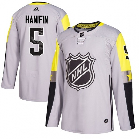 Youth Adidas Carolina Hurricanes #5 Noah Hanifin Authentic Gray 2018 All-Star Metro Division NHL Jersey Youth Adidas Carolina Hurricanes #5 Noah Hanifin Authentic Gray 2018 All-Star Metro Division NHL Jersey