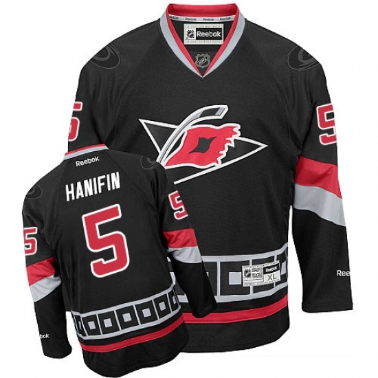 Youth Reebok Carolina Hurricanes #5 Noah Hanifin Authentic Black Third NHL Jersey Youth Reebok Carolina Hurricanes #5 Noah Hanifin Authentic Black Third NHL Jersey
