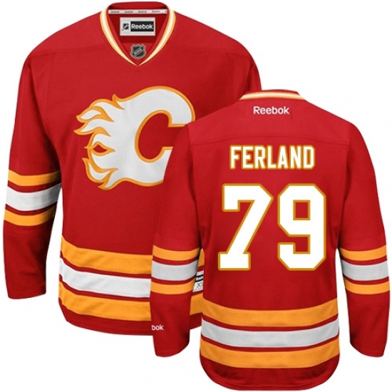 Youth Reebok Calgary Flames #79 Michael Ferland Premier Red Third NHL Jersey Youth Reebok Calgary Flames #79 Michael Ferland Premier Red Third NHL Jersey