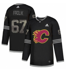 Men's Adidas Calgary Flames #67 Michael Frolik Black Authentic Classic Stitched NHL Jersey