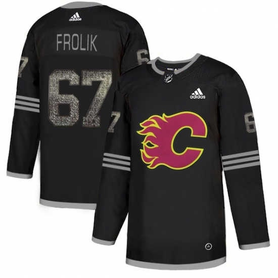 Men's Adidas Calgary Flames #67 Michael Frolik Black Authentic Classic Stitched NHL Jersey Men's Adidas Calgary Flames #67 Michael Frolik Black Authentic Classic Stitched NHL Jersey