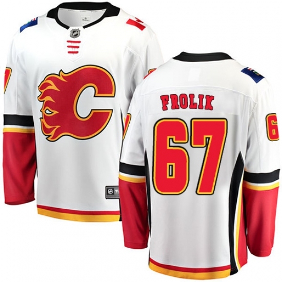 Youth Calgary Flames #67 Michael Frolik Fanatics Branded White Away Breakaway NHL Jersey Youth Calgary Flames #67 Michael Frolik Fanatics Branded White Away Breakaway NHL Jersey