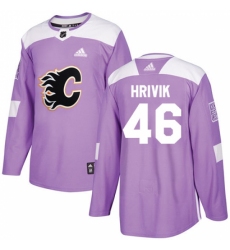 Youth Reebok Calgary Flames #46 Marek Hrivik Authentic Purple Fights Cancer Practice NHL Jersey Youth Reebok Calgary Flames #46 Marek Hrivik Authentic Purple Fights Cancer Practice NHL Jersey