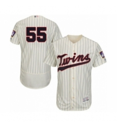 Men's Minnesota Twins #55 Taylor Rogers Authentic Cream Alternate Flex Base Authentic Collection Baseball Player Jersey