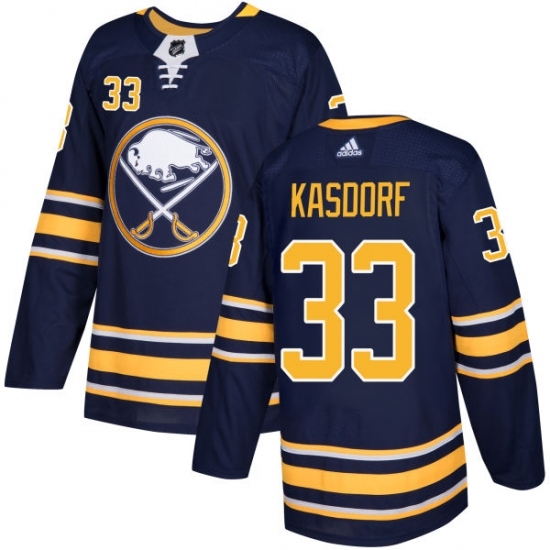 Men's Adidas Buffalo Sabres #33 Jason Kasdorf Authentic Navy Blue Home NHL Jersey Men's Adidas Buffalo Sabres #33 Jason Kasdorf Authentic Navy Blue Home NHL Jersey