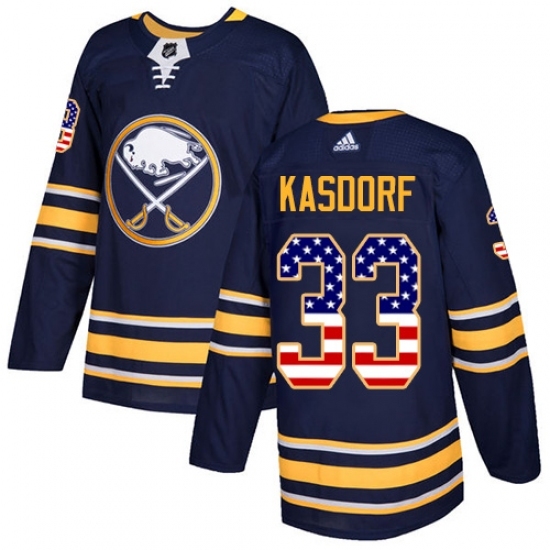 Men's Adidas Buffalo Sabres #33 Jason Kasdorf Authentic Navy Blue USA Flag Fashion NHL Jersey Men's Adidas Buffalo Sabres #33 Jason Kasdorf Authentic Navy Blue USA Flag Fashion NHL Jersey