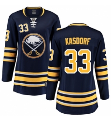 Women's Buffalo Sabres #33 Jason Kasdorf Fanatics Branded Navy Blue Home Breakaway NHL Jersey Women's Buffalo Sabres #33 Jason Kasdorf Fanatics Branded Navy Blue Home Breakaway NHL Jersey