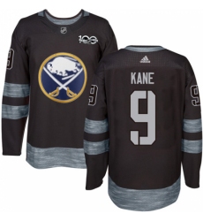 Men's Adidas Buffalo Sabres #9 Evander Kane Authentic Black 1917-2017 100th Anniversary NHL Jersey