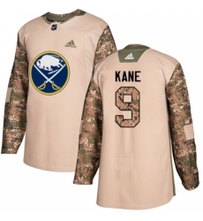 Men's Adidas Buffalo Sabres #9 Evander Kane Authentic Camo Veterans Day Practice NHL Jersey