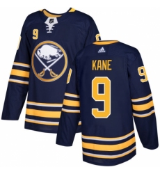 Men's Adidas Buffalo Sabres #9 Evander Kane Authentic Navy Blue Home NHL Jersey