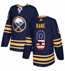 Men's Adidas Buffalo Sabres #9 Evander Kane Authentic Navy Blue USA Flag Fashion NHL Jersey