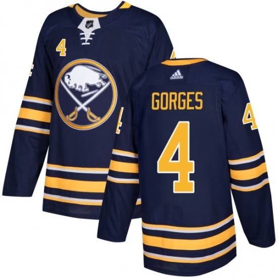Men's Adidas Buffalo Sabres #4 Josh Gorges Authentic Navy Blue Home NHL Jersey Men's Adidas Buffalo Sabres #4 Josh Gorges Authentic Navy Blue Home NHL Jersey