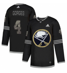 Men's Adidas Buffalo Sabres #4 Josh Gorges Black Authentic Classic Stitched NHL Jersey