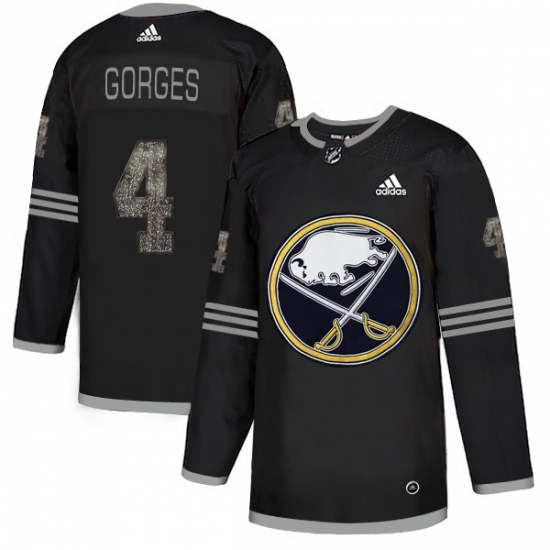 Men's Adidas Buffalo Sabres #4 Josh Gorges Black Authentic Classic Stitched NHL Jersey Men's Adidas Buffalo Sabres #4 Josh Gorges Black Authentic Classic Stitched NHL Jersey