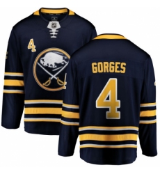 Youth Buffalo Sabres #4 Josh Gorges Fanatics Branded Navy Blue Home Breakaway NHL Jersey