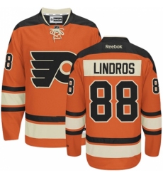 Men's Reebok Philadelphia Flyers #88 Eric Lindros Premier Orange New Third NHL Jersey