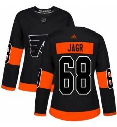 Women's Adidas Philadelphia Flyers #68 Jaromir Jagr Premier Black Alternate NHL Jersey