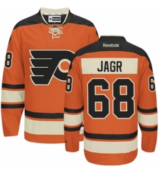 Youth Reebok Philadelphia Flyers #68 Jaromir Jagr Authentic Orange New Third NHL Jersey