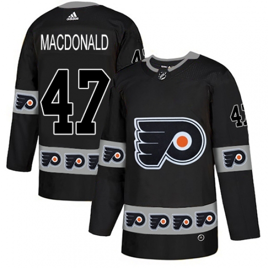 Men's Adidas Philadelphia Flyers #47 Andrew MacDonald Authentic Black Team Logo Fashion NHL Jersey Men's Adidas Philadelphia Flyers #47 Andrew MacDonald Authentic Black Team Logo Fashion NHL Jersey