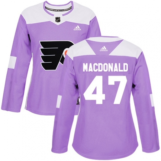 Women's Adidas Philadelphia Flyers #47 Andrew MacDonald Authentic Purple Fights Cancer Practice NHL Jersey Women's Adidas Philadelphia Flyers #47 Andrew MacDonald Authentic Purple Fights Cancer Practice NHL Jersey
