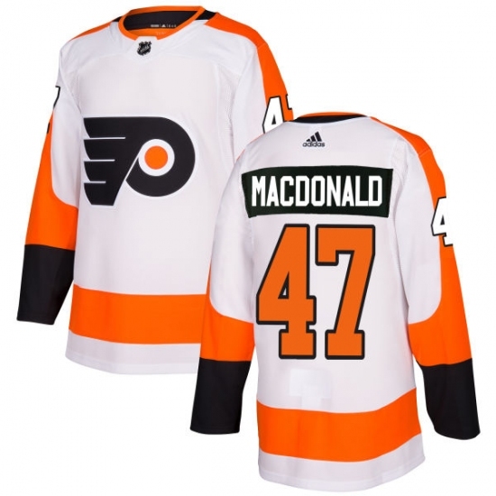 Youth Adidas Philadelphia Flyers #47 Andrew MacDonald Authentic White Away NHL Jersey Youth Adidas Philadelphia Flyers #47 Andrew MacDonald Authentic White Away NHL Jersey