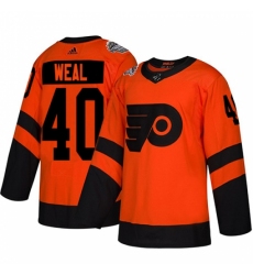 Men's Adidas Philadelphia Flyers #40 Jordan Weal Orange Authentic 2019 Stadium Series Stitched NHL Jersey