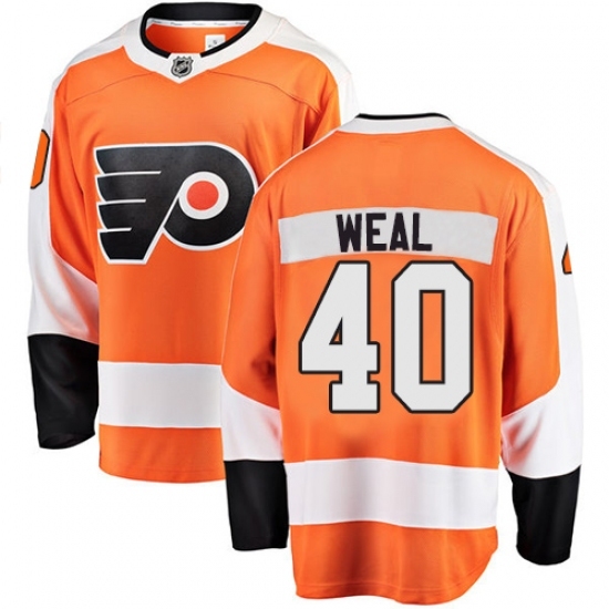 Men's Philadelphia Flyers #40 Jordan Weal Fanatics Branded Orange Home Breakaway NHL Jersey Men's Philadelphia Flyers #40 Jordan Weal Fanatics Branded Orange Home Breakaway NHL Jersey