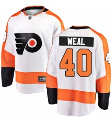 Youth Philadelphia Flyers #40 Jordan Weal Fanatics Branded White Away Breakaway NHL Jersey