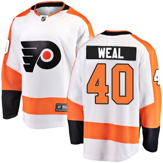 Youth Philadelphia Flyers #40 Jordan Weal Fanatics Branded White Away Breakaway NHL Jersey Youth Philadelphia Flyers #40 Jordan Weal Fanatics Branded White Away Breakaway NHL Jersey