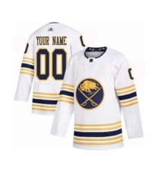 Men's Buffalo Sabres Customized Authentic White 50th Season Hockey Jersey