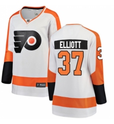 Women's Philadelphia Flyers #37 Brian Elliott Fanatics Branded White Away Breakaway NHL Jersey