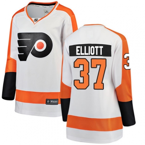 Women's Philadelphia Flyers #37 Brian Elliott Fanatics Branded White Away Breakaway NHL Jersey Women's Philadelphia Flyers #37 Brian Elliott Fanatics Branded White Away Breakaway NHL Jersey