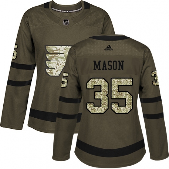 Women's Adidas Philadelphia Flyers #35 Steve Mason Green Salute to Service Stitched NHL Jersey Women's Adidas Philadelphia Flyers #35 Steve Mason Green Salute to Service Stitched NHL Jersey