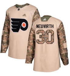 Men's Adidas Philadelphia Flyers #30 Michal Neuvirth Authentic Camo Veterans Day Practice NHL Jersey