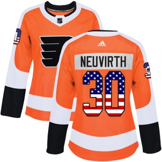 Women's Adidas Philadelphia Flyers #30 Michal Neuvirth Authentic Orange USA Flag Fashion NHL Jersey Women's Adidas Philadelphia Flyers #30 Michal Neuvirth Authentic Orange USA Flag Fashion NHL Jersey