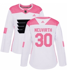 Women's Adidas Philadelphia Flyers #30 Michal Neuvirth Authentic White/Pink Fashion NHL Jersey