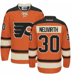 Women's Reebok Philadelphia Flyers #30 Michal Neuvirth Premier Orange New Third NHL Jersey