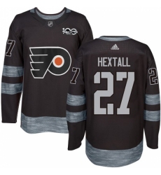 Men's Adidas Philadelphia Flyers #27 Ron Hextall Authentic Black 1917-2017 100th Anniversary NHL Jersey