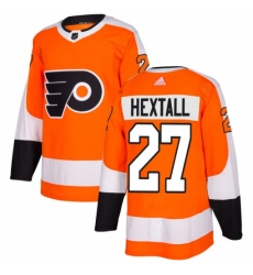 Men's Adidas Philadelphia Flyers #27 Ron Hextall Premier Orange Home NHL Jersey