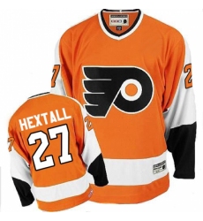 Men's CCM Philadelphia Flyers #27 Ron Hextall Authentic Orange Throwback NHL Jersey