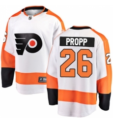 Men's Philadelphia Flyers #26 Brian Propp Fanatics Branded White Away Breakaway NHL Jersey