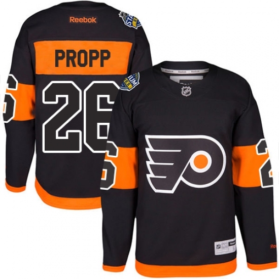 Youth Reebok Philadelphia Flyers #26 Brian Propp Authentic Black 2017 Stadium Series NHL Jersey Youth Reebok Philadelphia Flyers #26 Brian Propp Authentic Black 2017 Stadium Series NHL Jersey