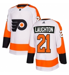 Women's Adidas Philadelphia Flyers #21 Scott Laughton Authentic White Away NHL Jersey