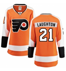 Women's Philadelphia Flyers #21 Scott Laughton Fanatics Branded Orange Home Breakaway NHL Jersey