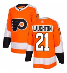 Youth Adidas Philadelphia Flyers #21 Scott Laughton Premier Orange Home NHL Jersey