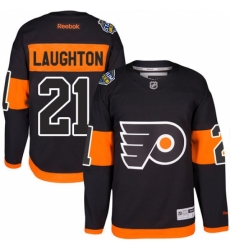 Youth Reebok Philadelphia Flyers #21 Scott Laughton Authentic Black 2017 Stadium Series NHL Jersey