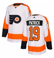 Men's Adidas Philadelphia Flyers #19 Nolan Patrick Authentic White Away NHL Jersey